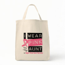 I Wear Pink For My Aunt Breast Cancer Canvas Bags