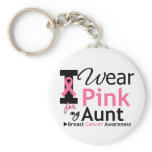 I Wear Pink For My Aunt Key Chain