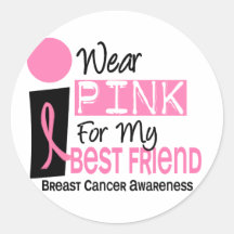 I Wear Pink For My Best Friend 9 Breast Cancer Sticker