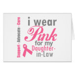 I Wear Pink For My Daughter-in-Law Greeting Cards