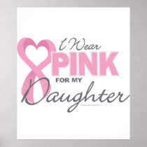 I Wear Pink For My Daughter Poster