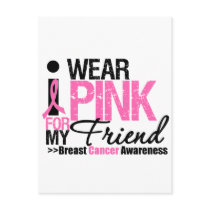 I Wear Pink For My Friend Postcard
