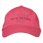 I Wear Pink for my Girlfriend Baseball Cap embroidered hats