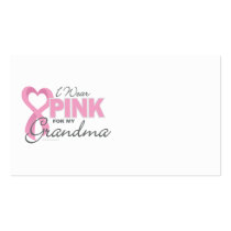 I Wear Pink For My Grandma Business Card Templates