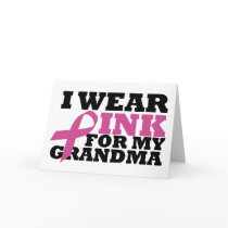 I Wear Pink for my Grandma Card
