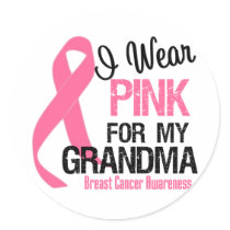 I Wear Pink For My Grandma Round Sticker