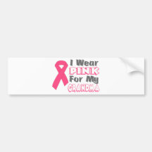 I Wear Pink For My Grandma (Version B) Bumper Stickers