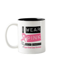 I Wear Pink For My Great Grandma Breast Cancer Mugs