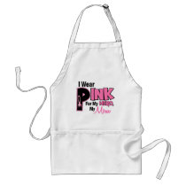 I Wear Pink For My Mom 19 BREAST CANCER Apron