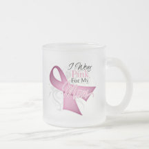 I Wear Pink For My Mom Breast Cancer Awareness Coffee Mug