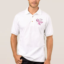 I Wear Pink For My Mom Breast Cancer Awareness Polo T-shirts