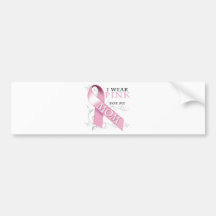 I Wear Pink for my Mom Bumper Sticker