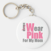 I Wear Pink For My Mom Keychain