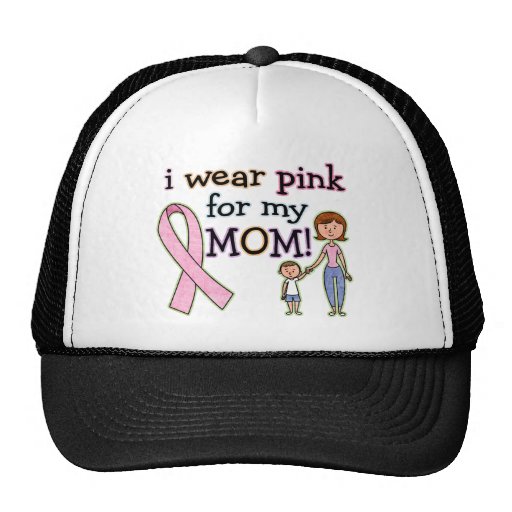 I Wear Pink for My Mom Kids Boys Hats