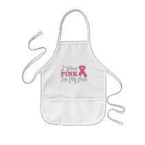 I Wear Pink For My Mom (Pink Ribbon Version C) Aprons