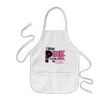 I Wear Pink For My Sister 19 BREAST CANCER Aprons