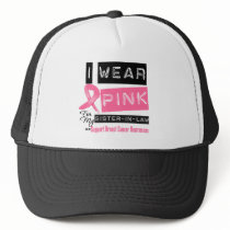 I Wear Pink For My Sister-in-Law Breast Cancer Mesh Hats