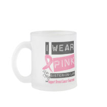 I Wear Pink For My Sister-in-Law Breast Cancer Coffee Mugs