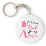 I Wear Pink For My Sister Keychain