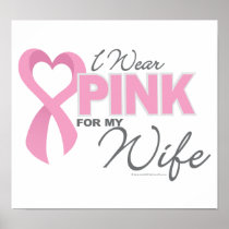 I Wear Pink For My Wife Poster