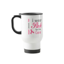 I Wear Pink For The Cure Mugs