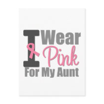 I Wear Pink Ribbon For My Aunt Post Card