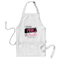 I Wear Pink Ribbon For My Grandma Breast Cancer Apron