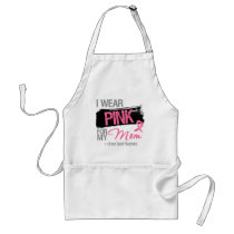 I Wear Pink Ribbon For My Mom Breast Cancer Aprons