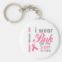 I Wear Pink Ribbon For My Sister-in-Law Keychains