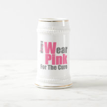 I Wear Pink Ribbon For The Cure Mug