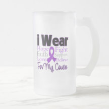 I Wear Purple Collage Cousin - Pancreatic Cancer Mug