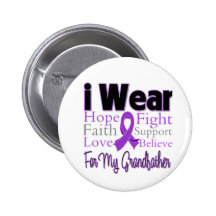 I Wear Purple Collage Grandfather - Pancreatic Can Pins