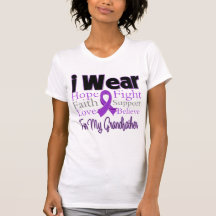 I Wear Purple Collage Grandfather - Pancreatic Can Shirts
