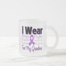 I Wear Purple Collage Grandma - Pancreatic Cancer Mug