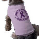 I Wear Purple For A Cure Dog T Shirt