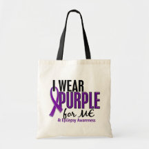 I Wear Purple For ME 10 Epilepsy Canvas Bag