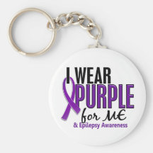 I Wear Purple For ME 10 Epilepsy Key Chains