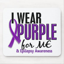 I Wear Purple For ME 10 Epilepsy Mousepads