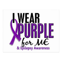 I Wear Purple For ME 10 Epilepsy Post Cards