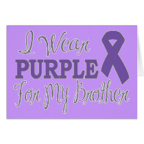I Wear Purple For My Brother (Purple Ribbon)
