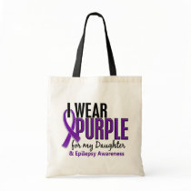 I Wear Purple For My Daughter 10 Epilepsy Canvas Bags
