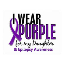 I Wear Purple For My Daughter 10 Epilepsy Postcards