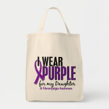 I Wear Purple For My Daughter 10 Fibromyalgia Bag