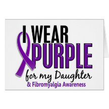 I Wear Purple For My Daughter 10 Fibromyalgia Cards