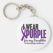 I Wear Purple For My Daughter 10 Fibromyalgia Keychains
