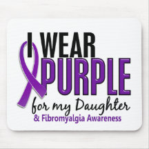 I Wear Purple For My Daughter 10 Fibromyalgia Mouse Pad