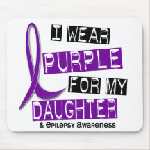 I Wear Purple For My Daughter 37 Epilepsy Mouse Pads
