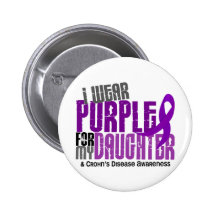 I Wear Purple For My Daughter 6 Crohn’s Disease Pins