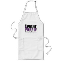 I Wear Purple For My Daughter Aprons
