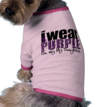 I Wear Purple For My Daughter Doggie Shirt